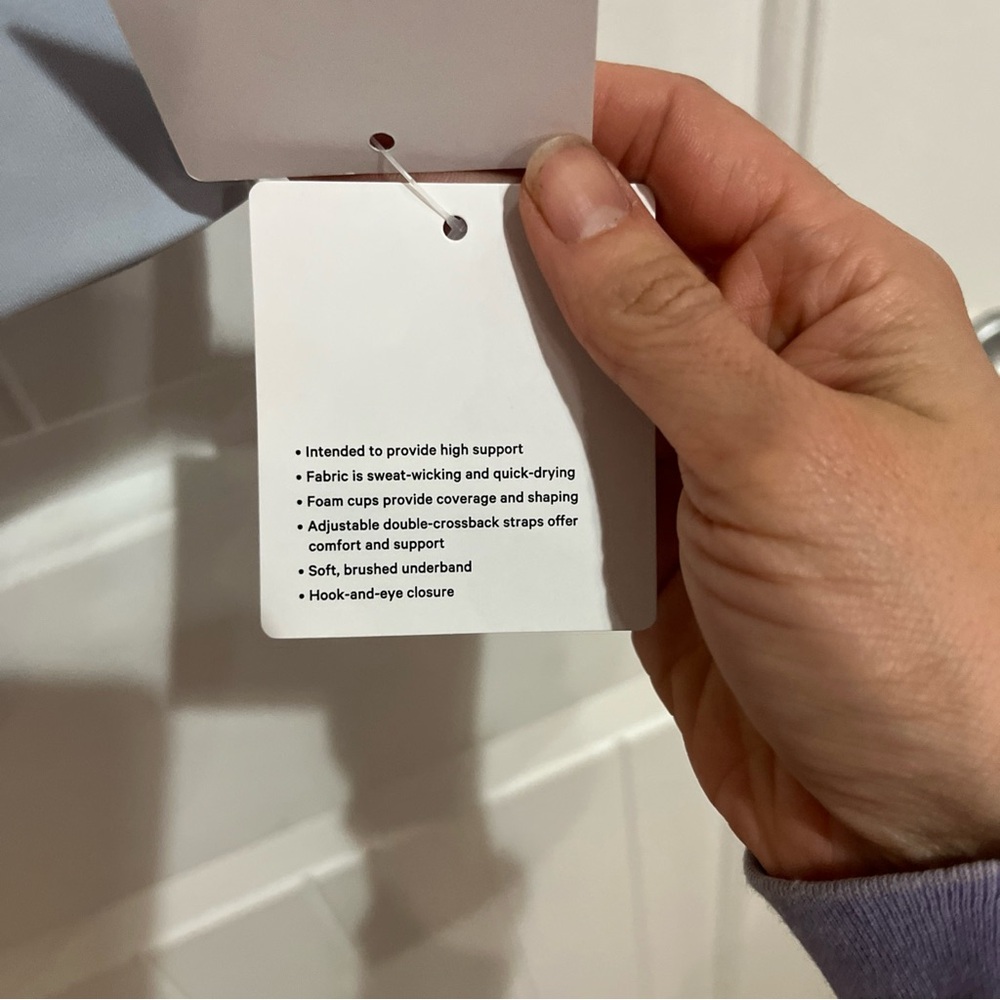 Lululemon Athletica Light Gray Cross-Back Sports Bra - Picture 3 of 7